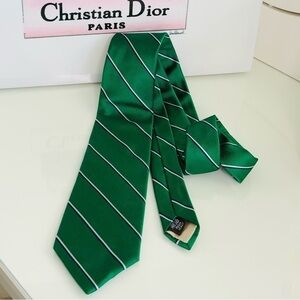 givenchy monsieur green striped tie
